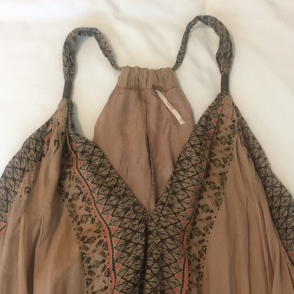 Free People Dress beaded flowy